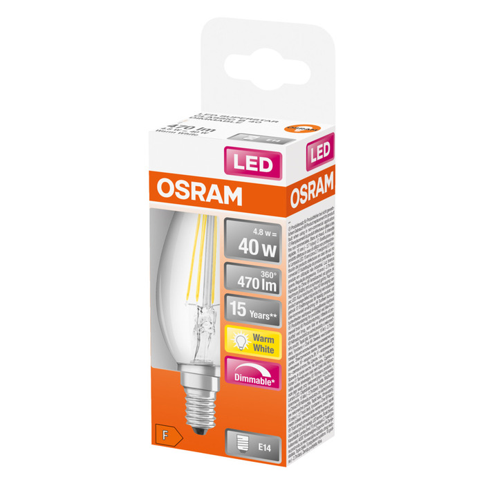 LED-pære kerte 5W Osram